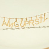 Allison Solid Gold Initial Necklace