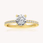 4-Prong Half Pave Engagement Ring