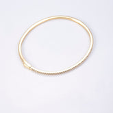 Diamond Full Pavé Bangle Bracelet In Yellow Gold