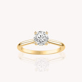 Hidden Halo Solitaire Ring