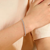 Four Prong Petite Diamond Tennis Bracelet In White Gold