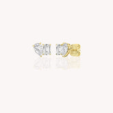 Toi et Moi Diamond Earrings In Yellow Gold