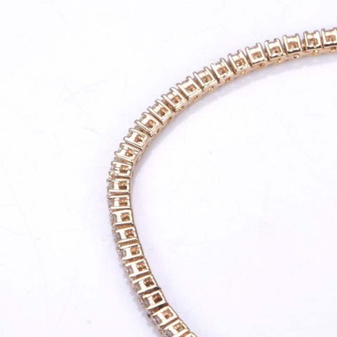 Four Prong Petite Diamond Tennis Bracelet In Yellow Gold