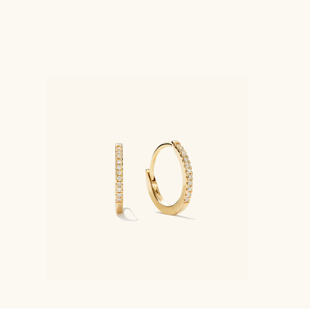 Diamond Pavé Hoops