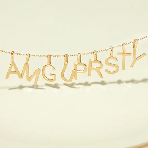 Allison Solid Gold Initial Charm