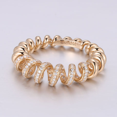 Spiral-gold-daimond-ring