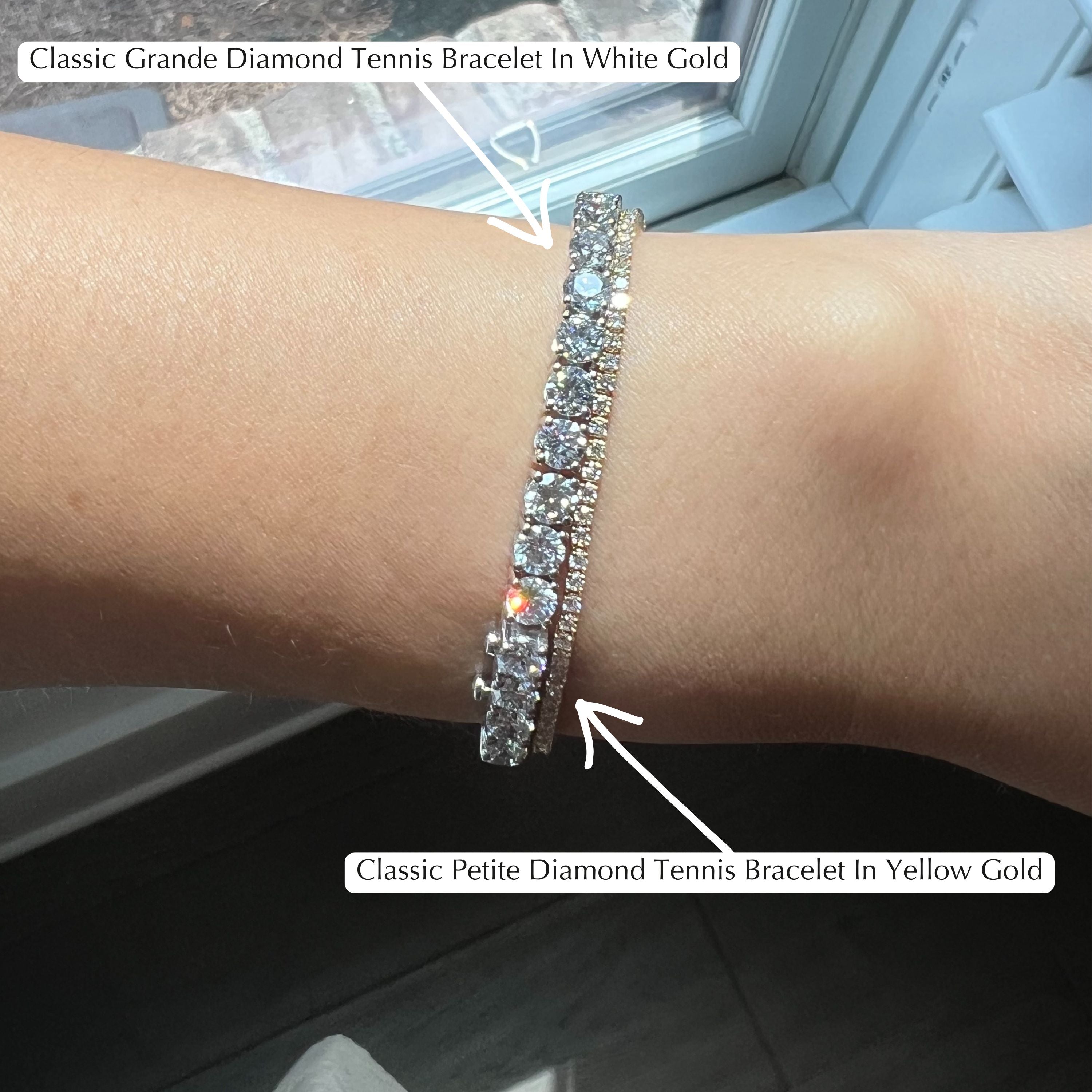 Four Prong Petite Diamond Tennis Bracelet In Yellow Gold