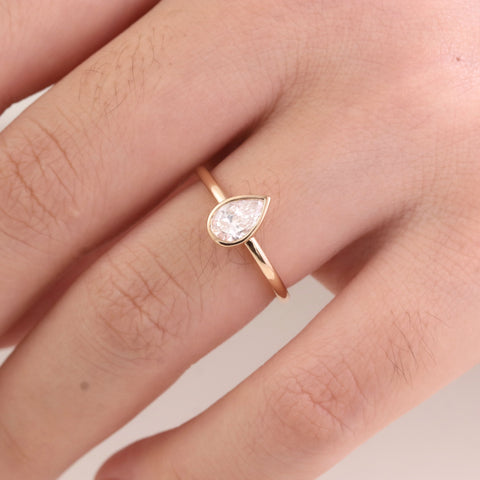 bezel setting diamond ring
